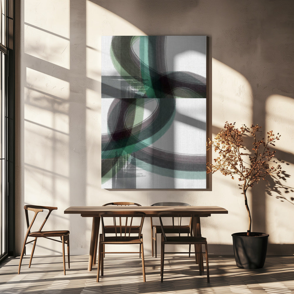 Green Curve 2 | Canvas