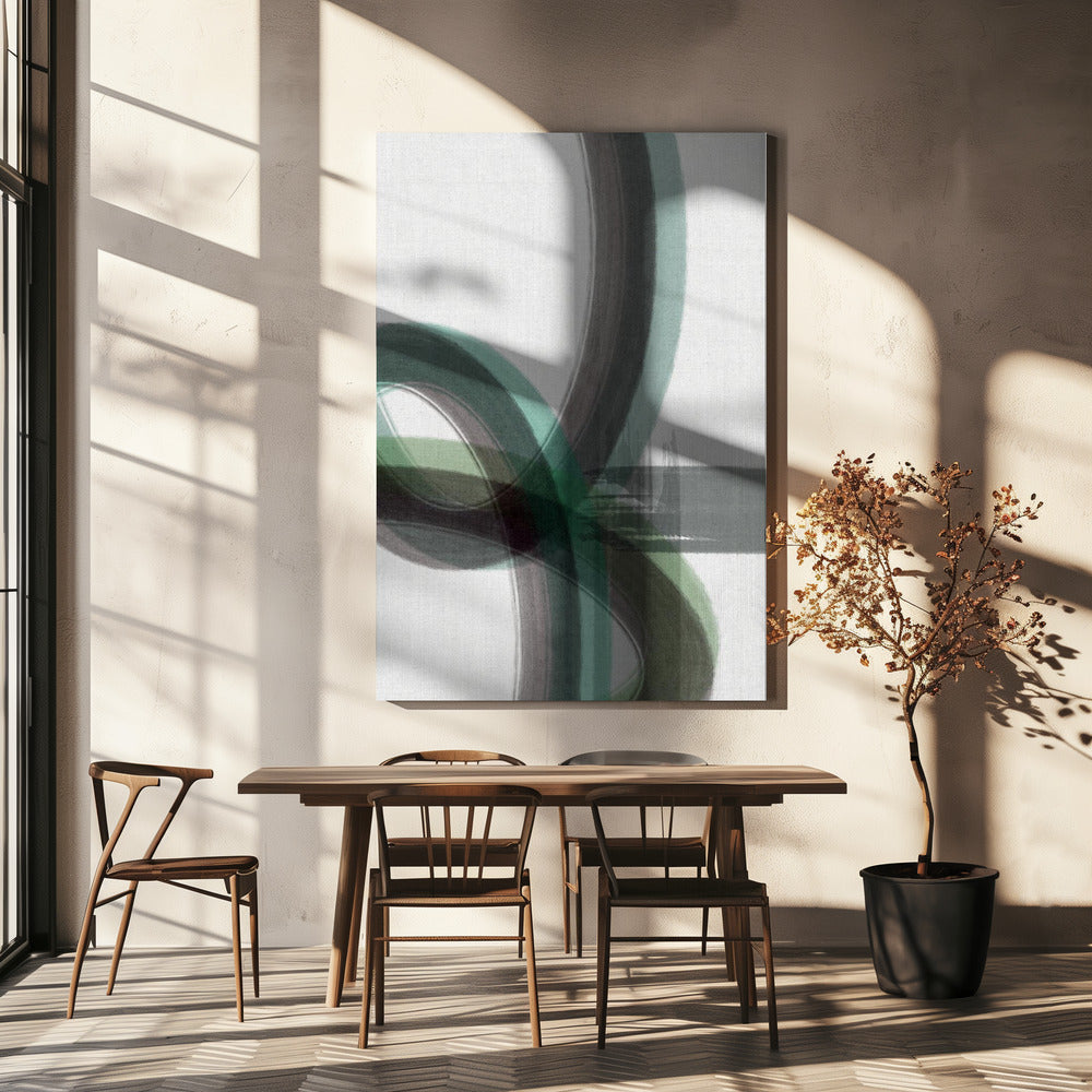 Green Curve 1 | Canvas