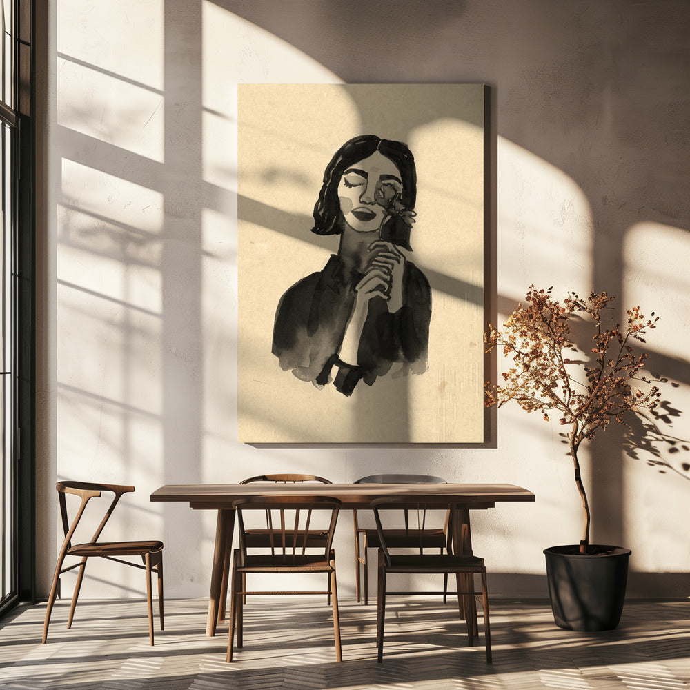 Girl With Flower | Canvas