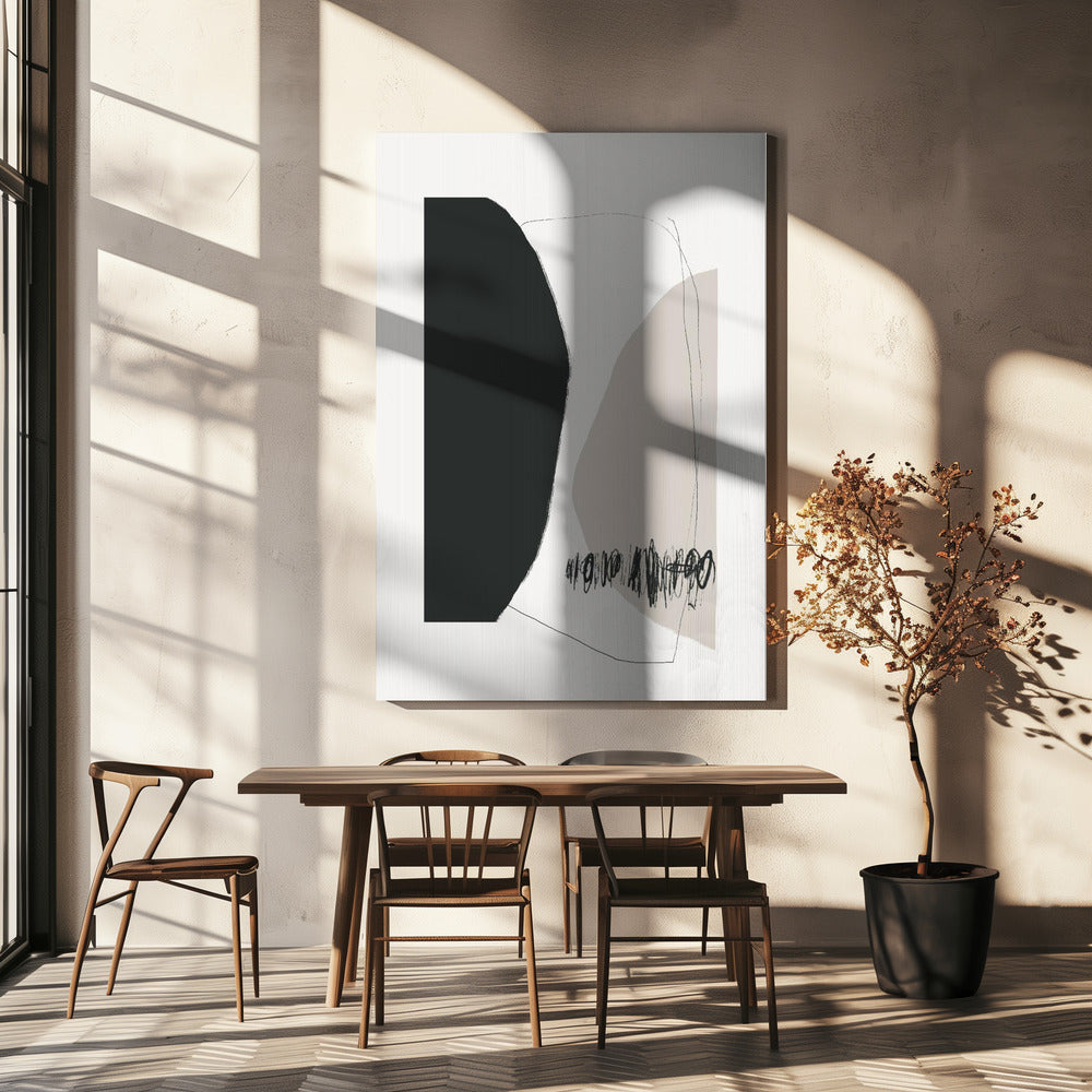 Organic Shapes And Lines In Neutral Tones | Canvas