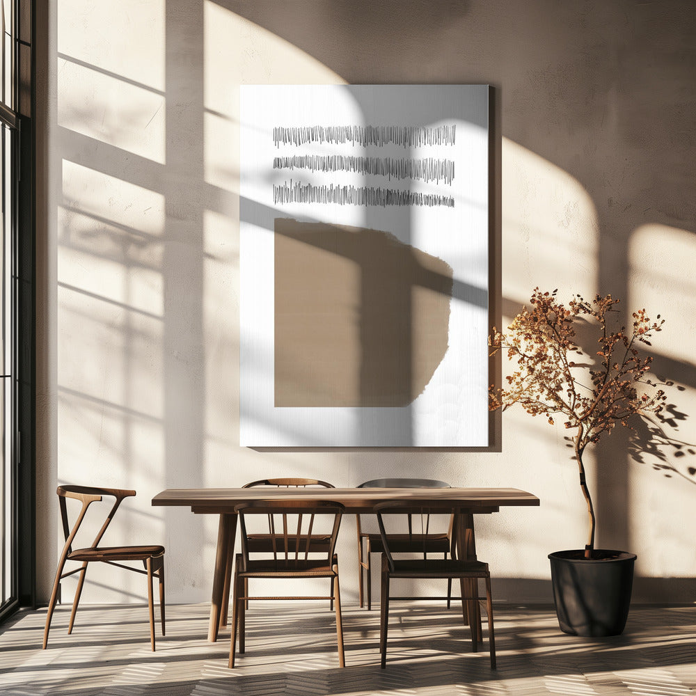 Elements With Intersecting Black Lines | Canvas