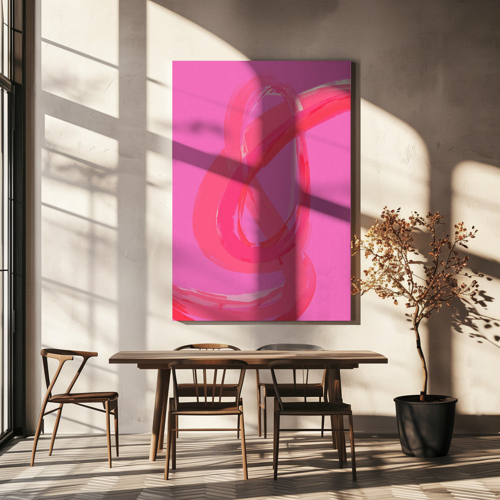 Vibrant Pink Swirls | Canvas