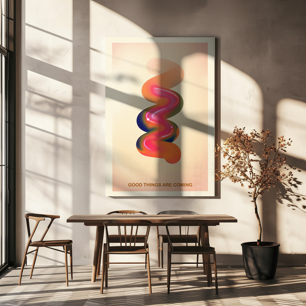 RETRO GRAPHIC NO.17 / GOOD THINGS ARE COMING | Canvas
