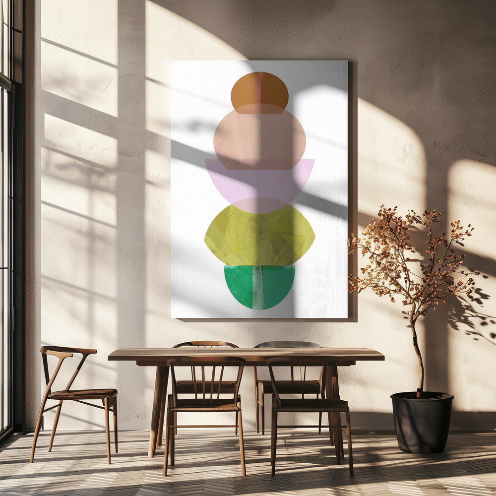Coloured Shapes Stack 2 | Canvas