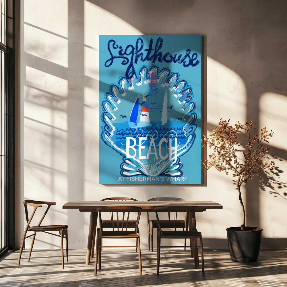 Lighthouse Beach Poster 2 | Canvas