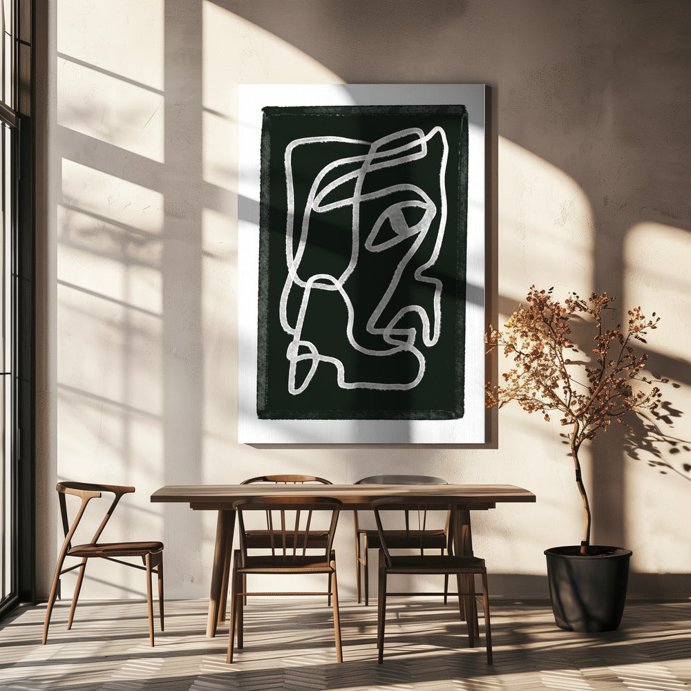 Abstract lines black | Canvas