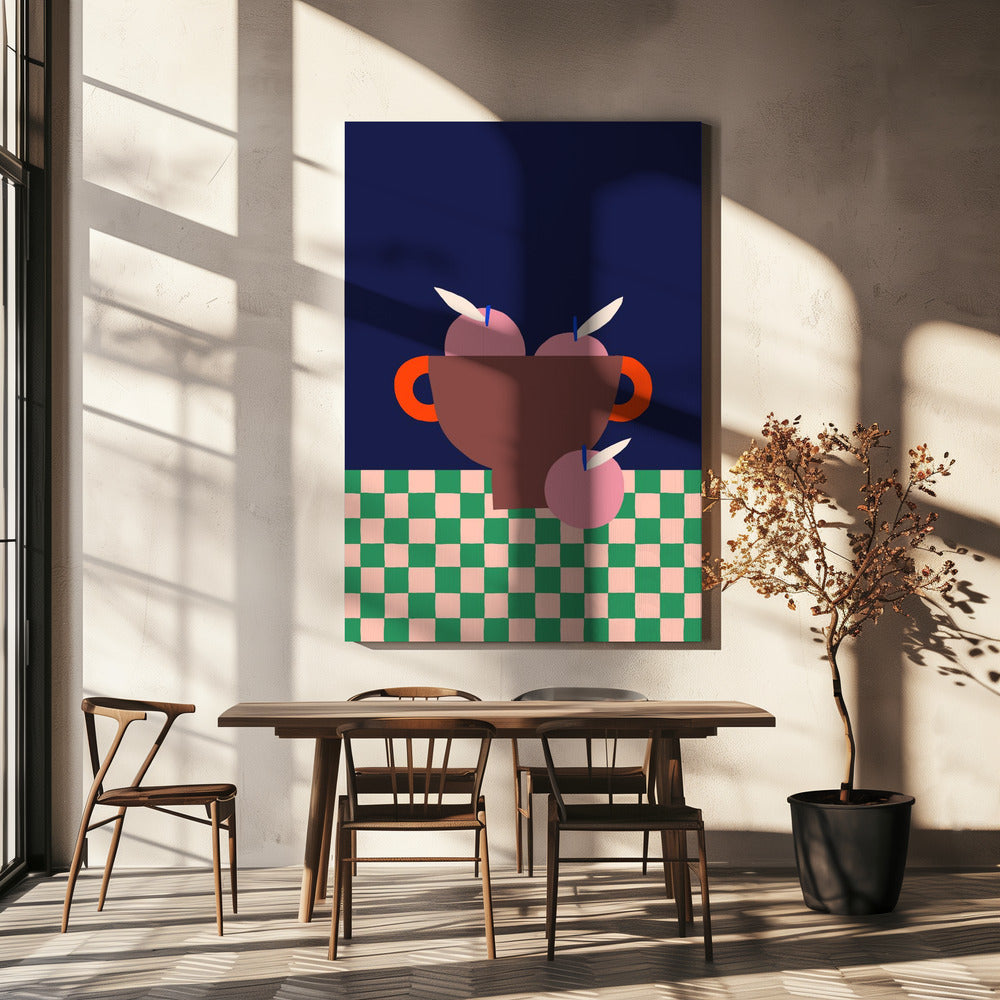 Fruit Bowl with Pink Apples | Canvas