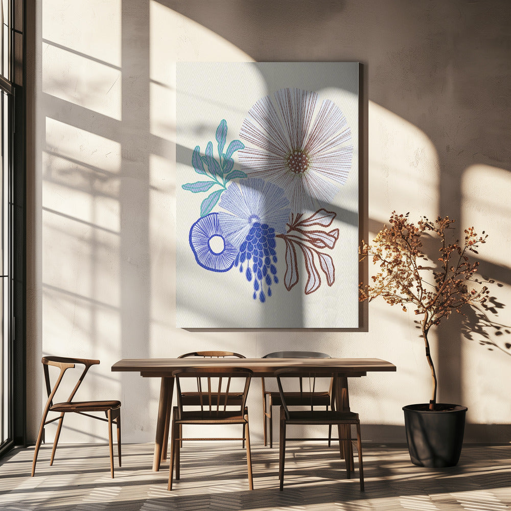Coral floral | Canvas