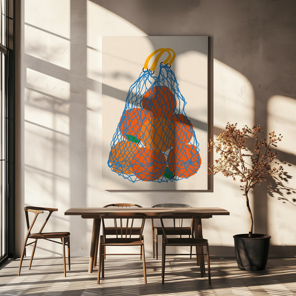 Oranges In a Net Bag Update 24 | Canvas