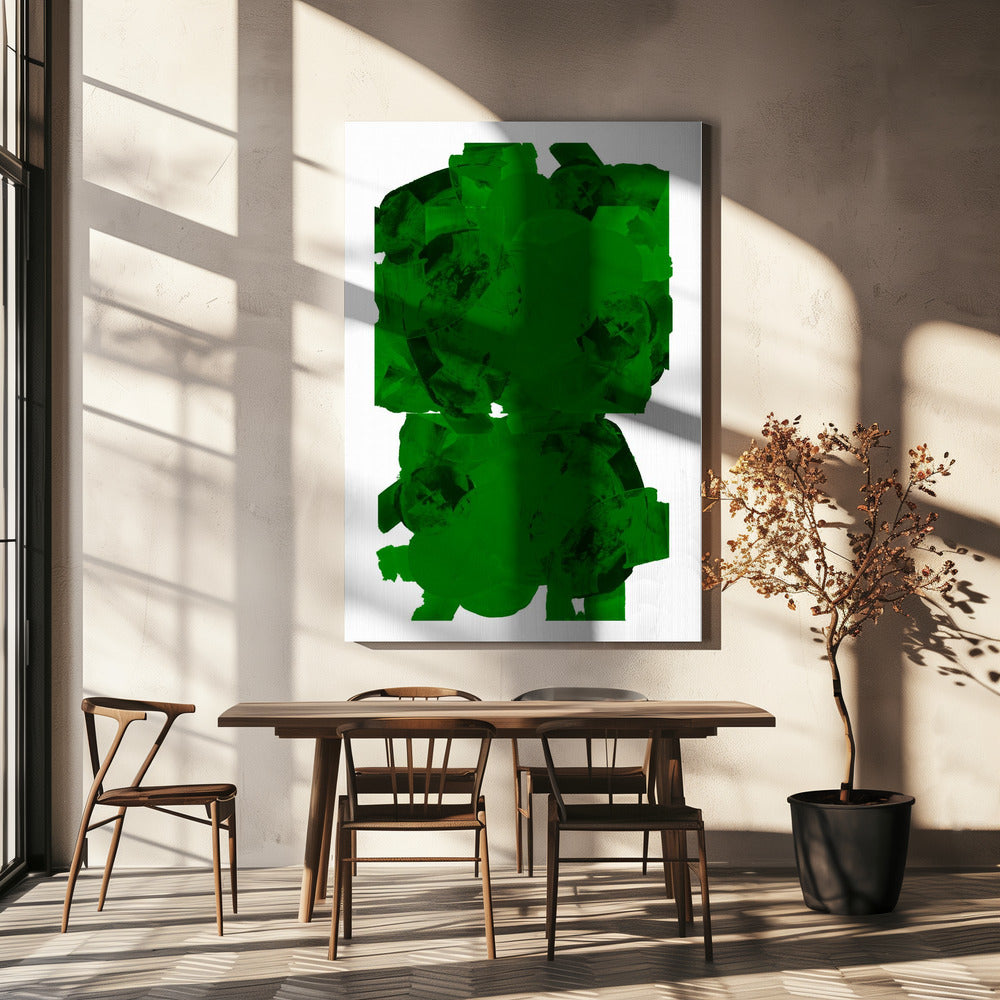 Green and Black Abstract Composition No.2 | Canvas