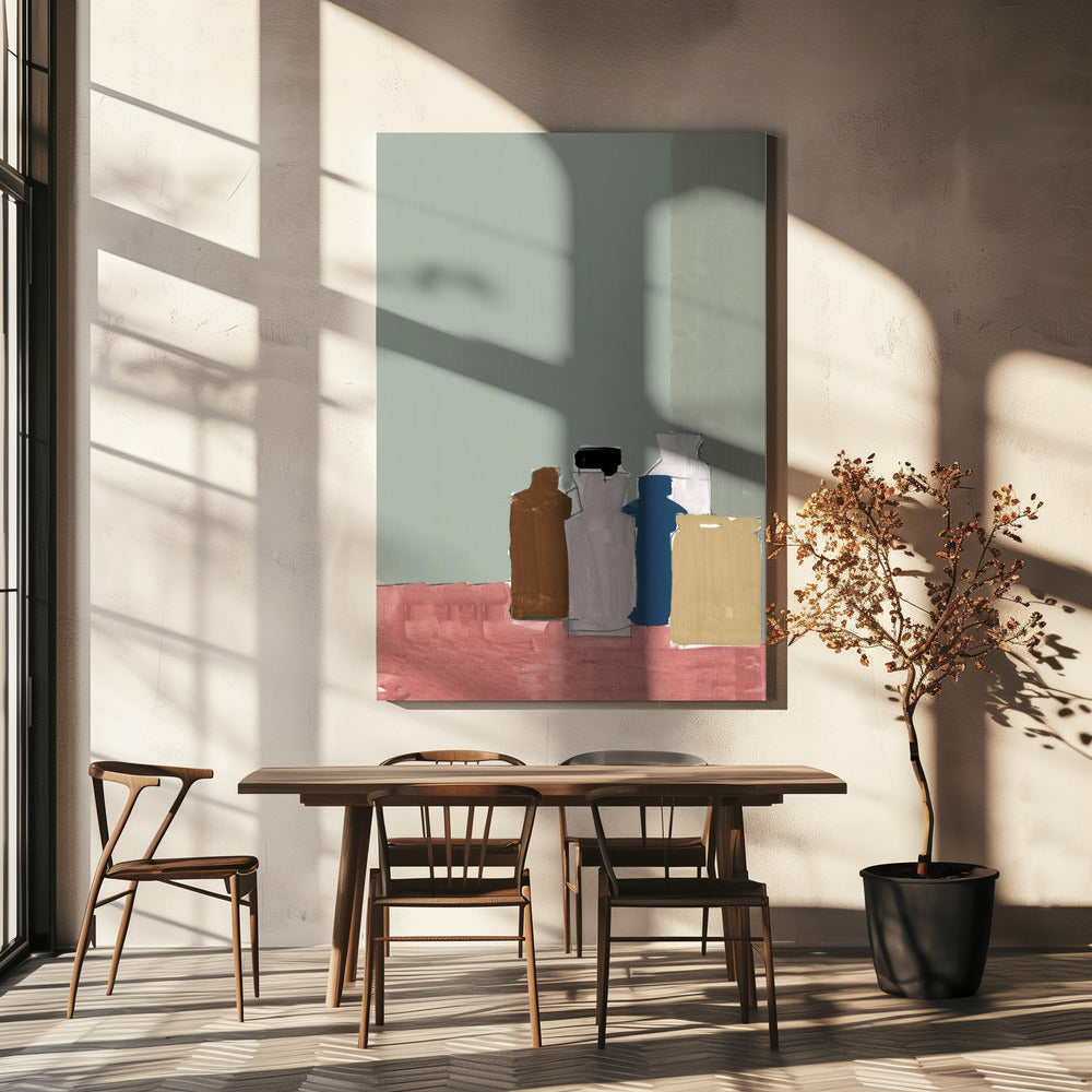 Vintage Clay Pots On Table 1 | Canvas