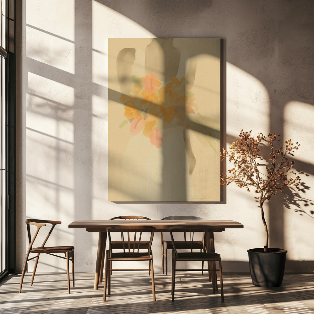 Girl With Orange Flowers | Canvas