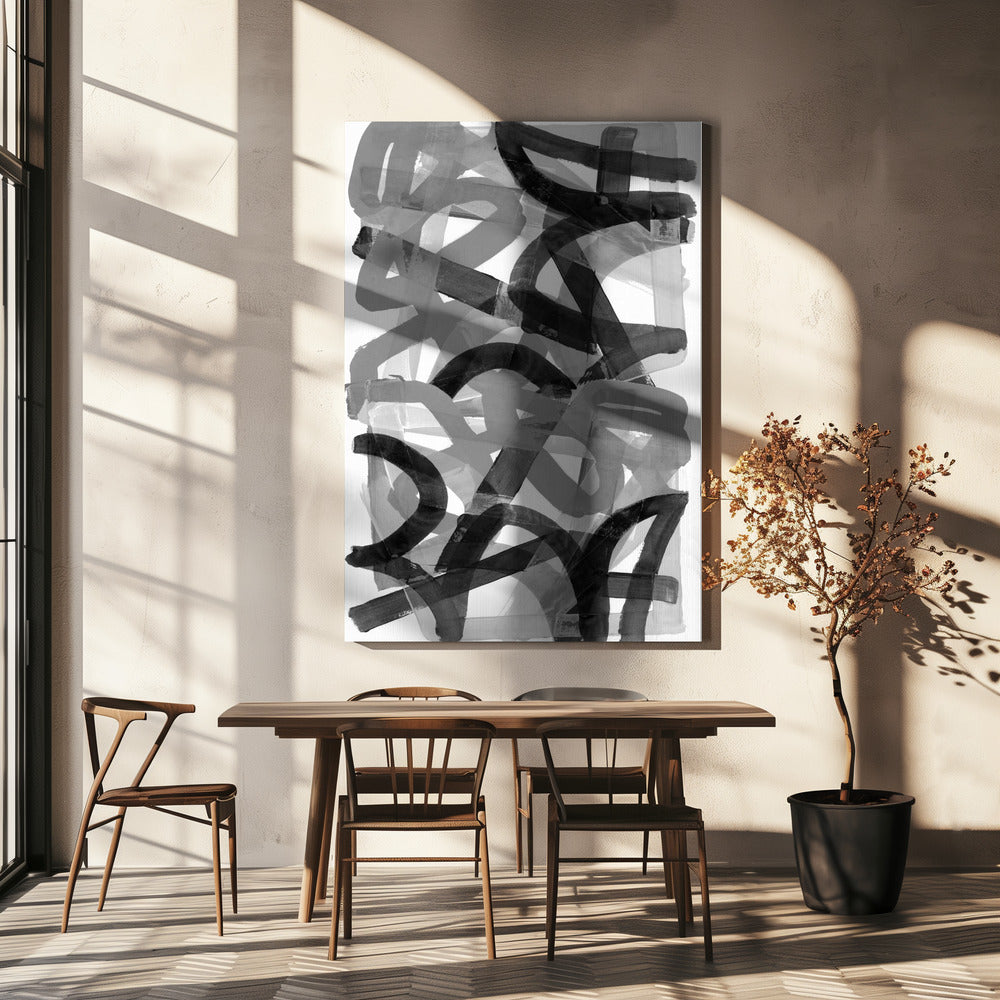 Shuffling Steps Black and White 2 | Canvas