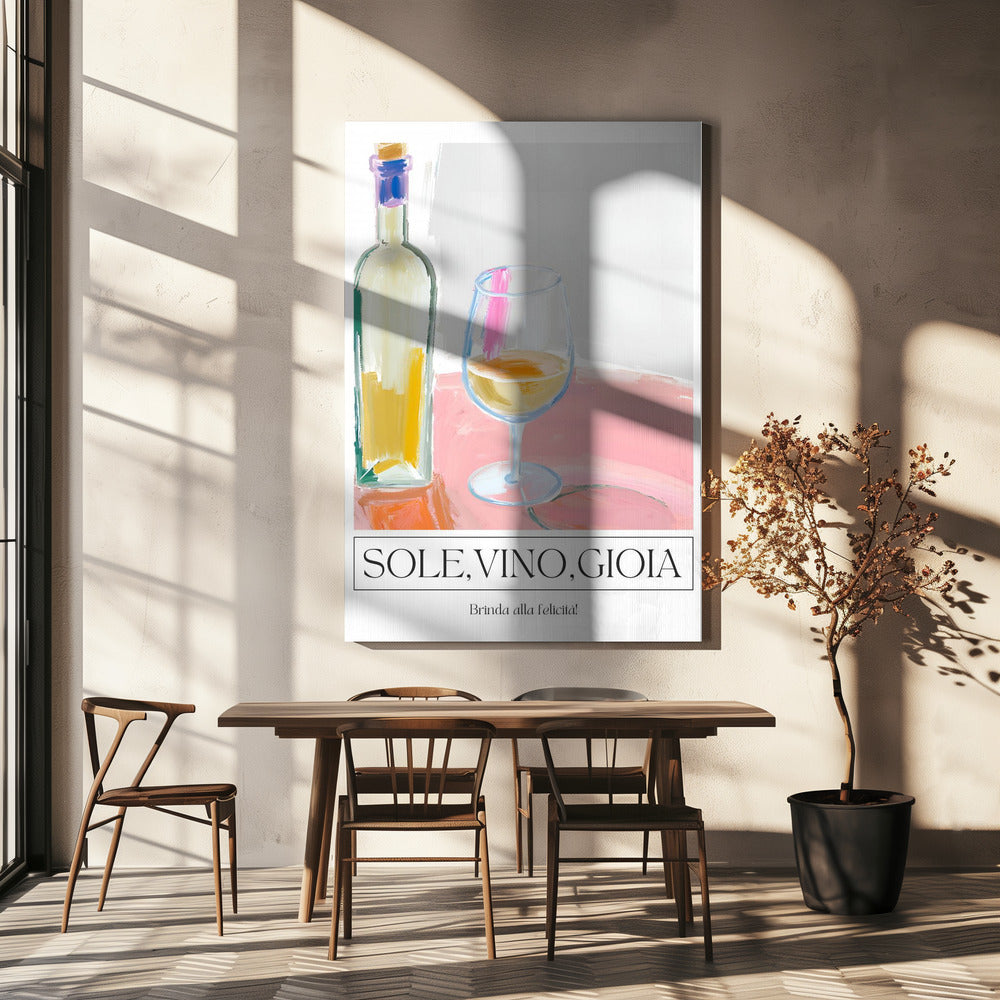 Sole, vino, gioia | Canvas