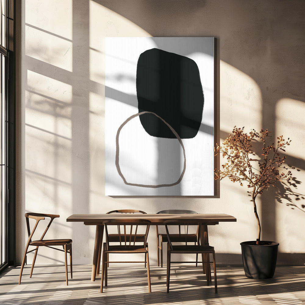 Black Organic Shape | Canvas