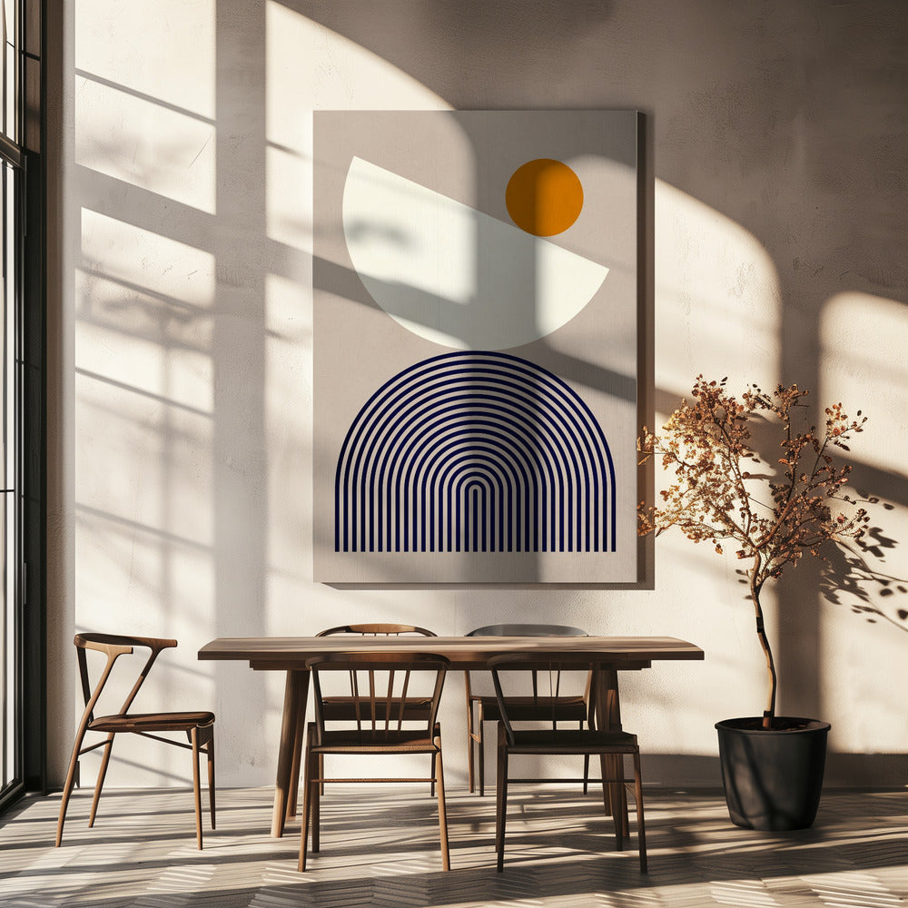 Lines and semicircles 1 | Canvas