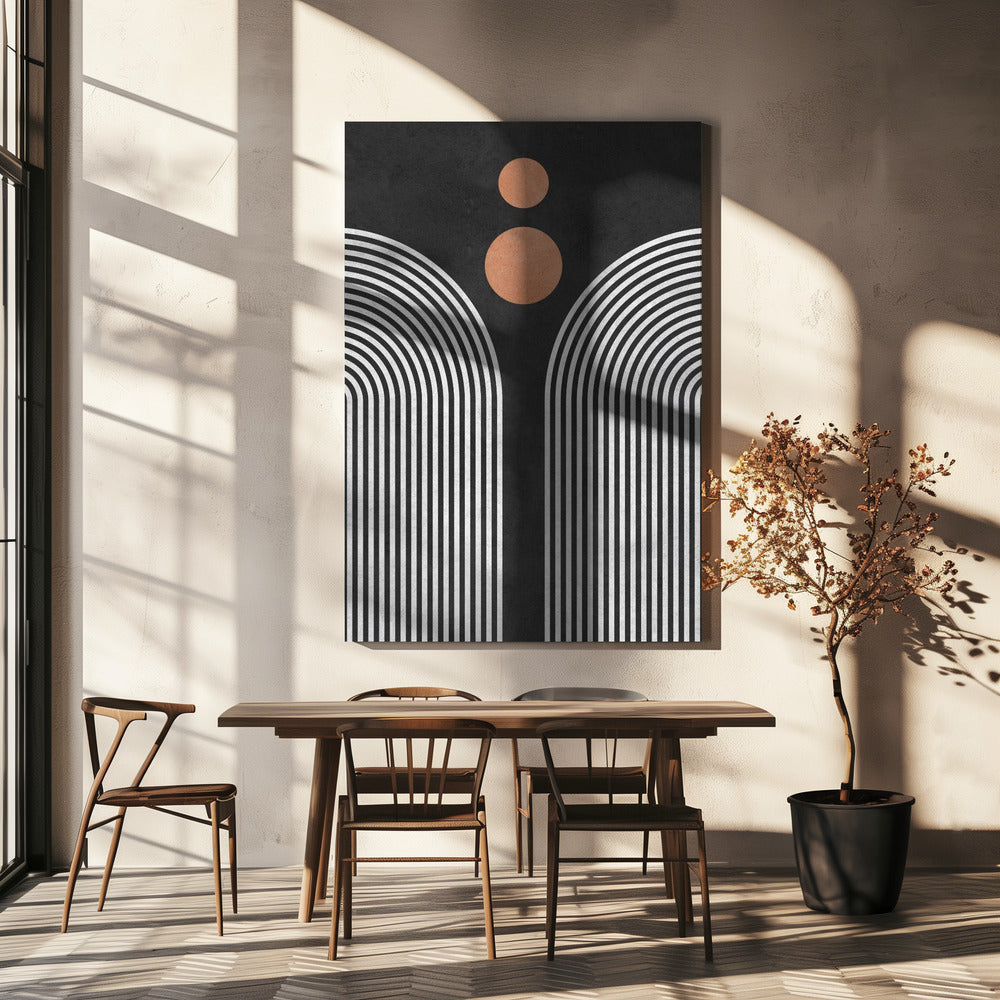 Circles on black background 3 | Canvas