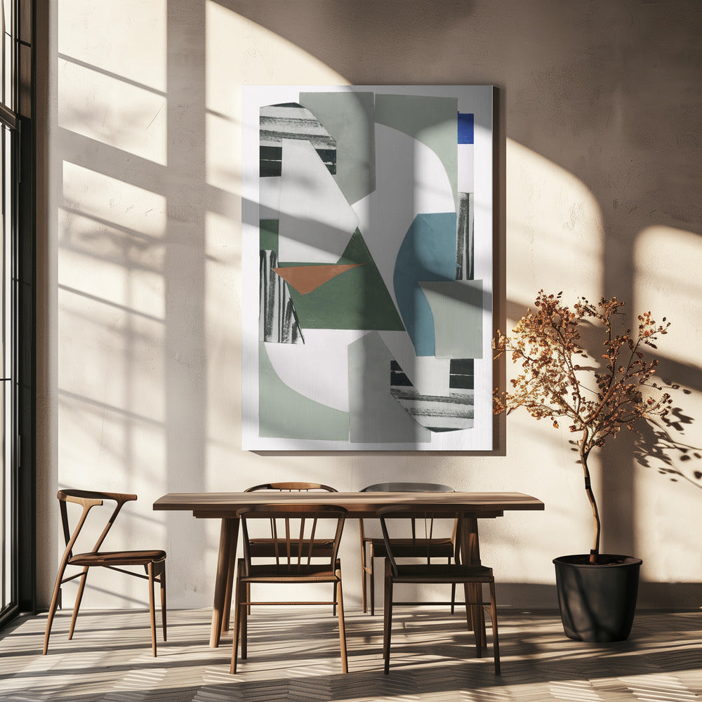 Neutral Geometric Print No 1 | Canvas