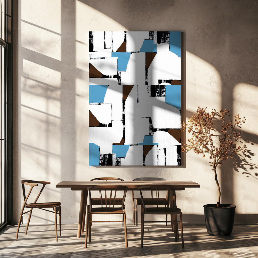 Abstract Neutral Geometry No2 | Canvas