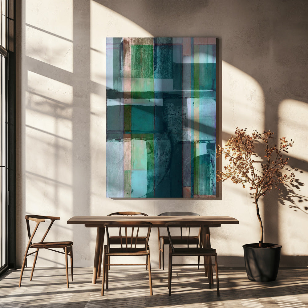 Abstract Shades of Blue and Neutral 1 | Canvas
