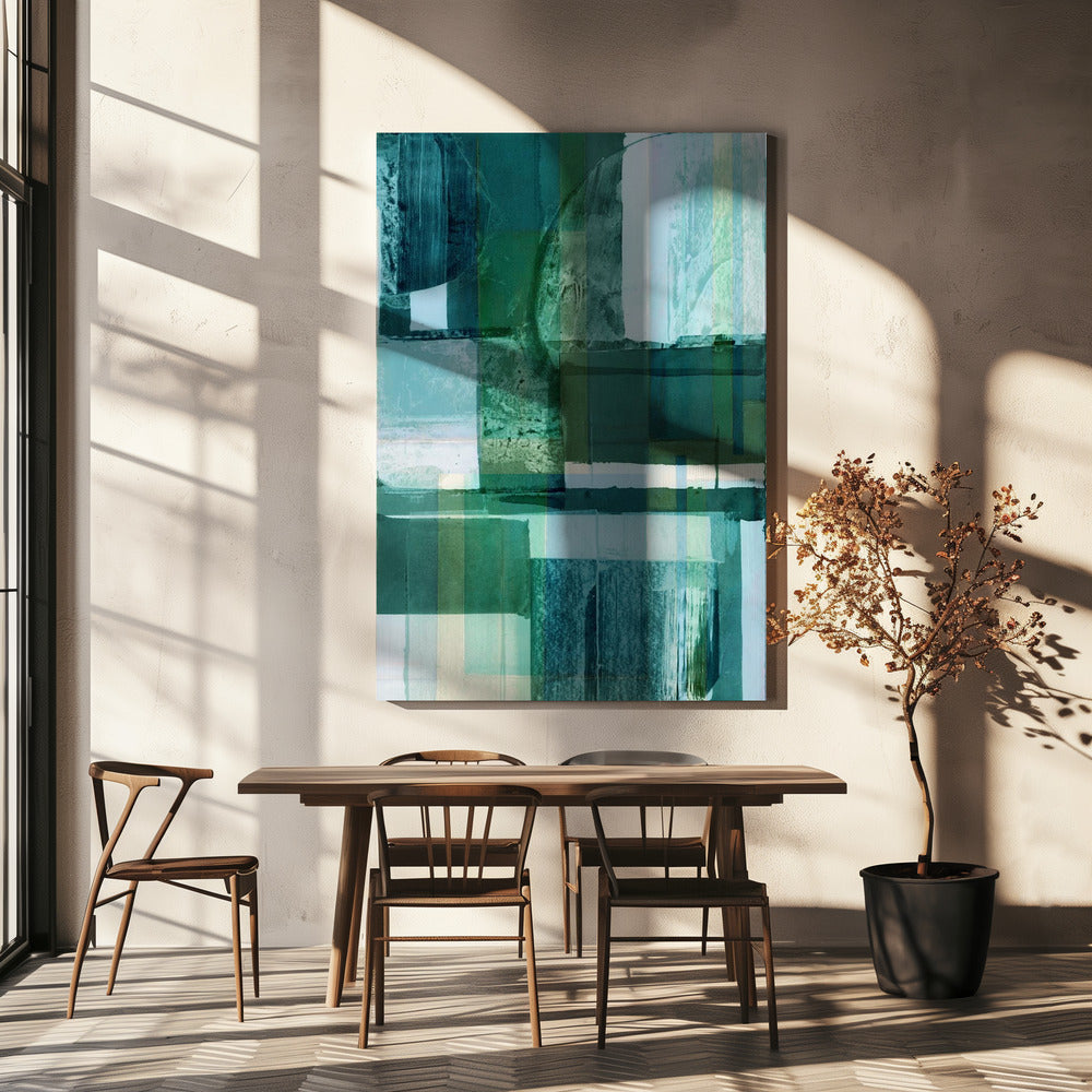 Abstract Shades of Blue and Neutral 2 | Canvas