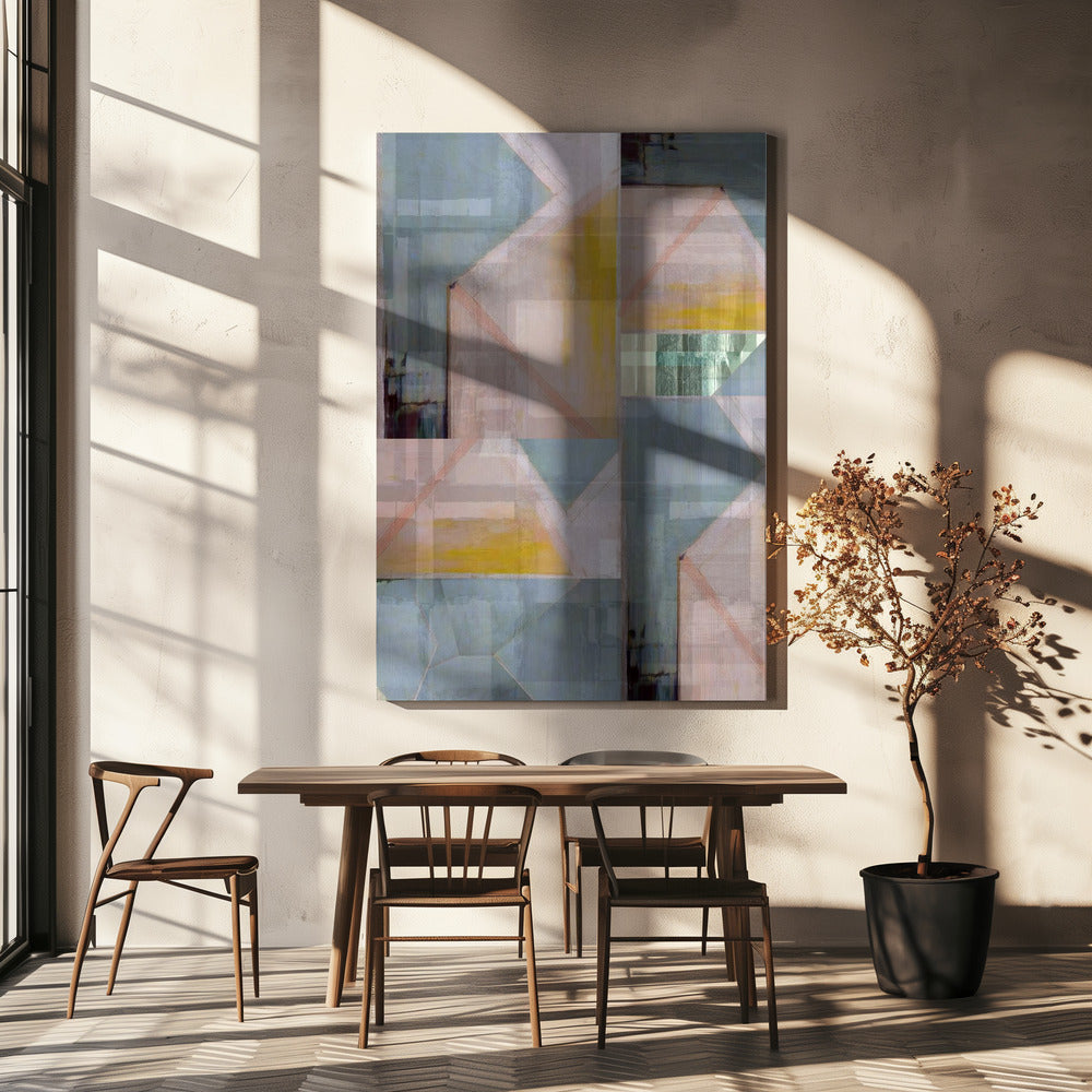 Abstract Shades of Blue and Neutral 3 | Canvas