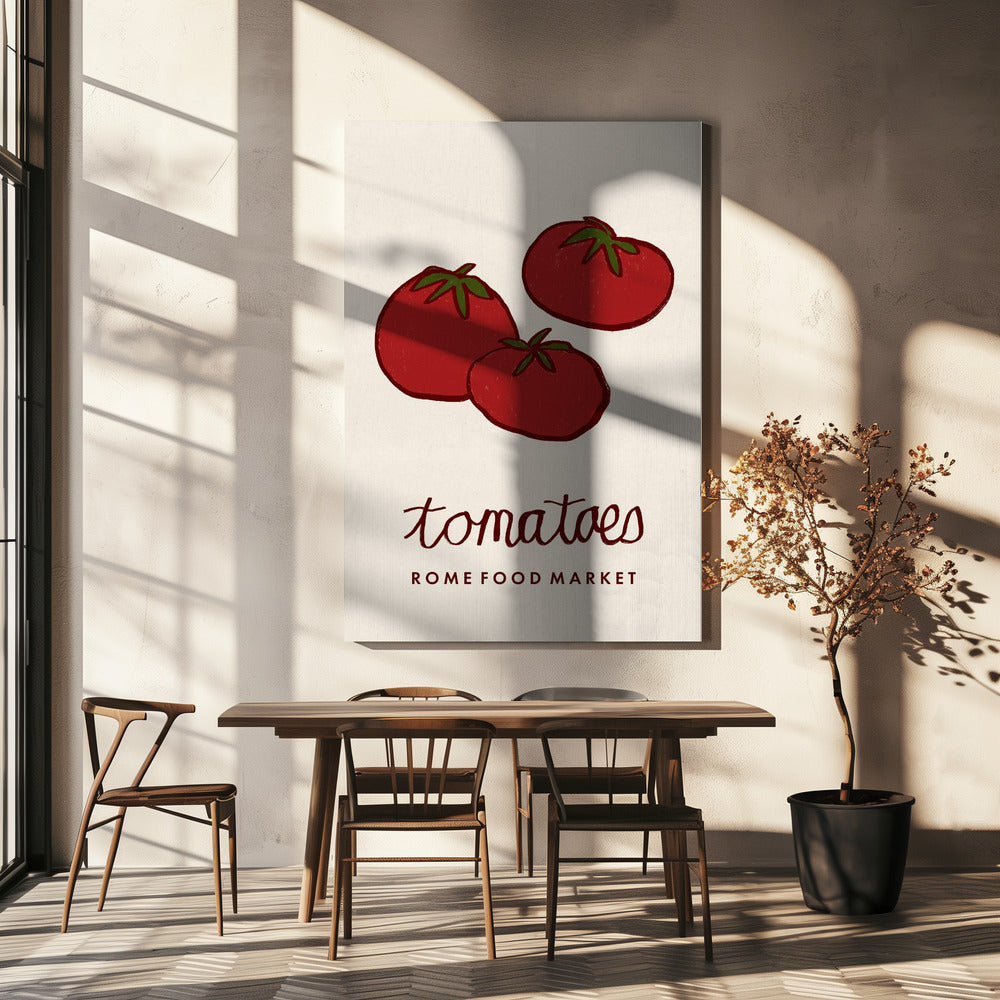 Food Art - Tomatoes Rome Food Market | Canvas