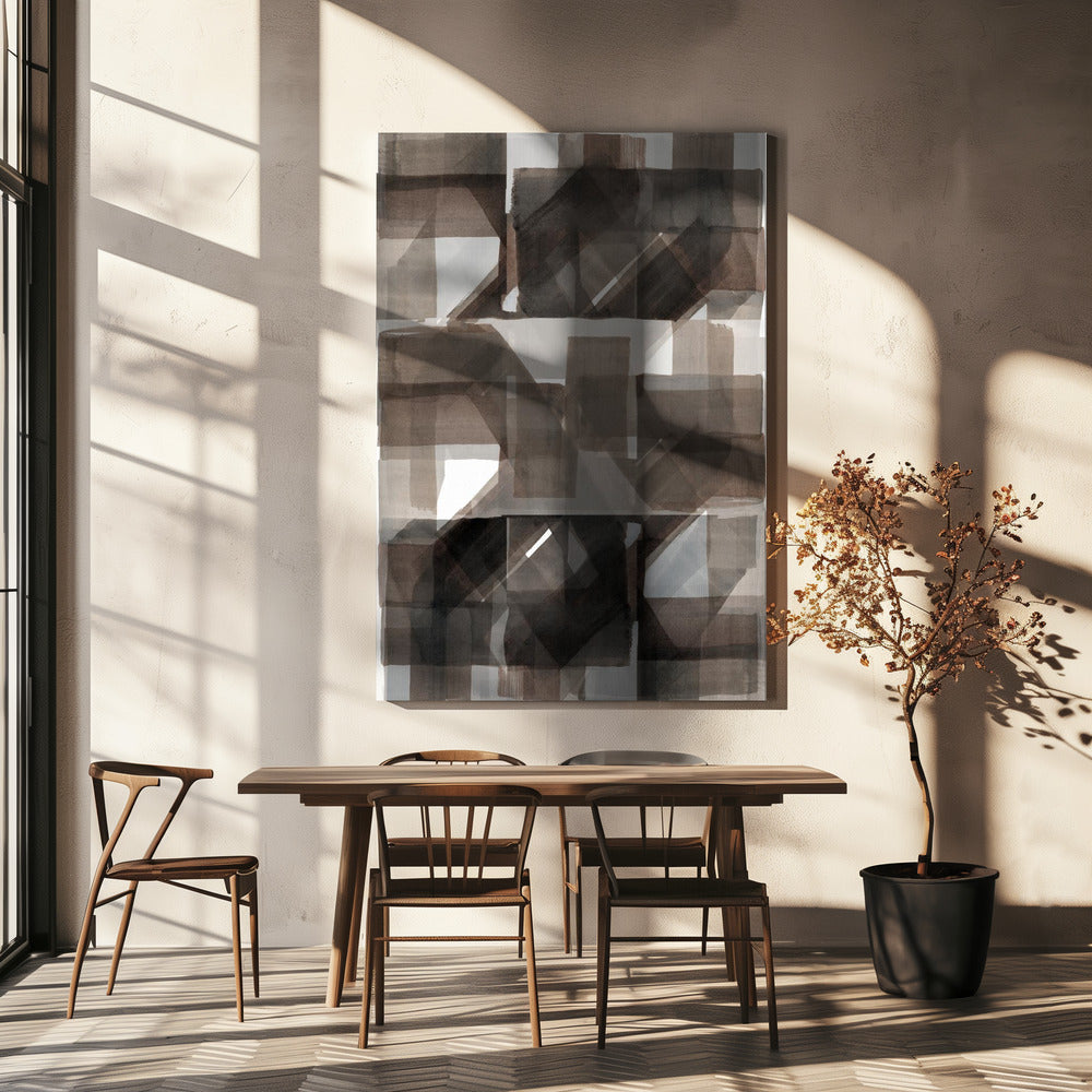 Abstract Dark Hammered 2 | Canvas