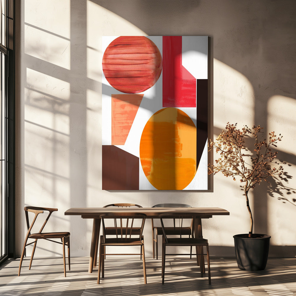 Geometric Warmth No1 | Canvas