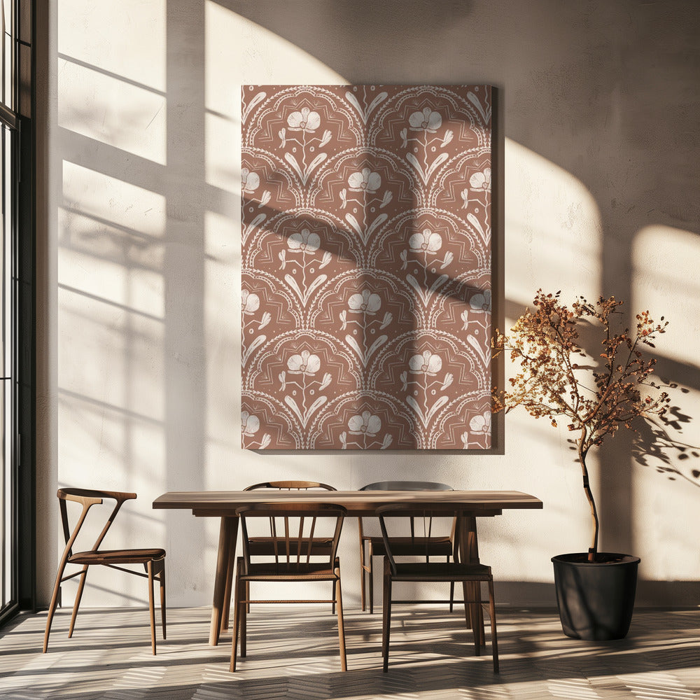 Boho Orchid Tiles Pattern | Canvas