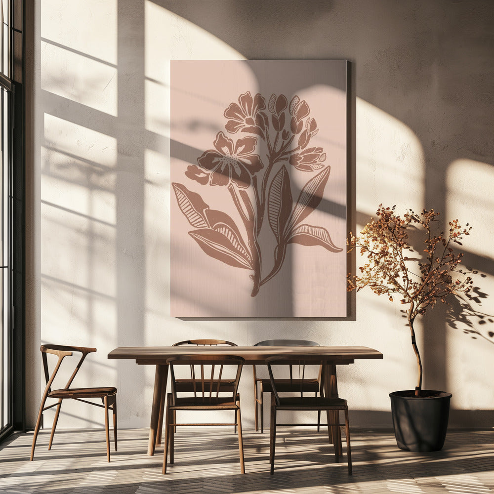 Mocha Florals | Canvas