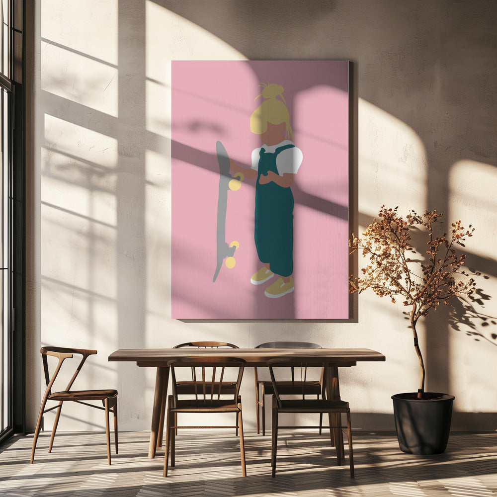 Juno - Skateboard Girl Silhouette | Canvas