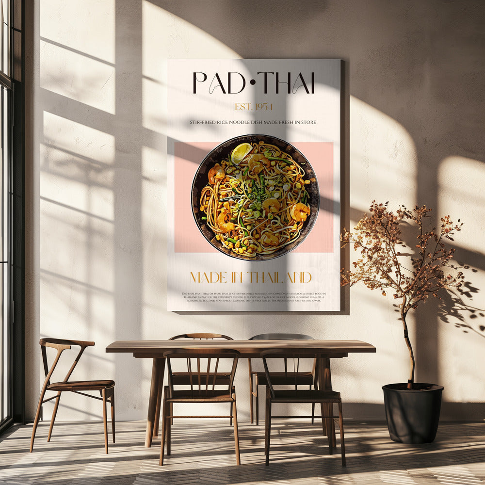 Elegant Illustration of Pad Thai | Canvas
