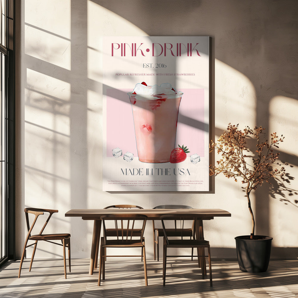 Pink Drink Print | Canvas