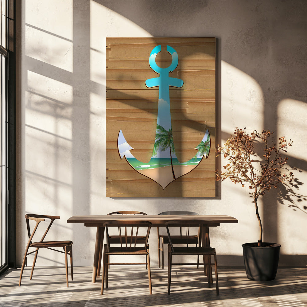 Anchor On The Beach | Canvas