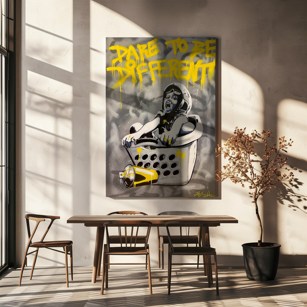 Child In A Laundry Basket | Canvas