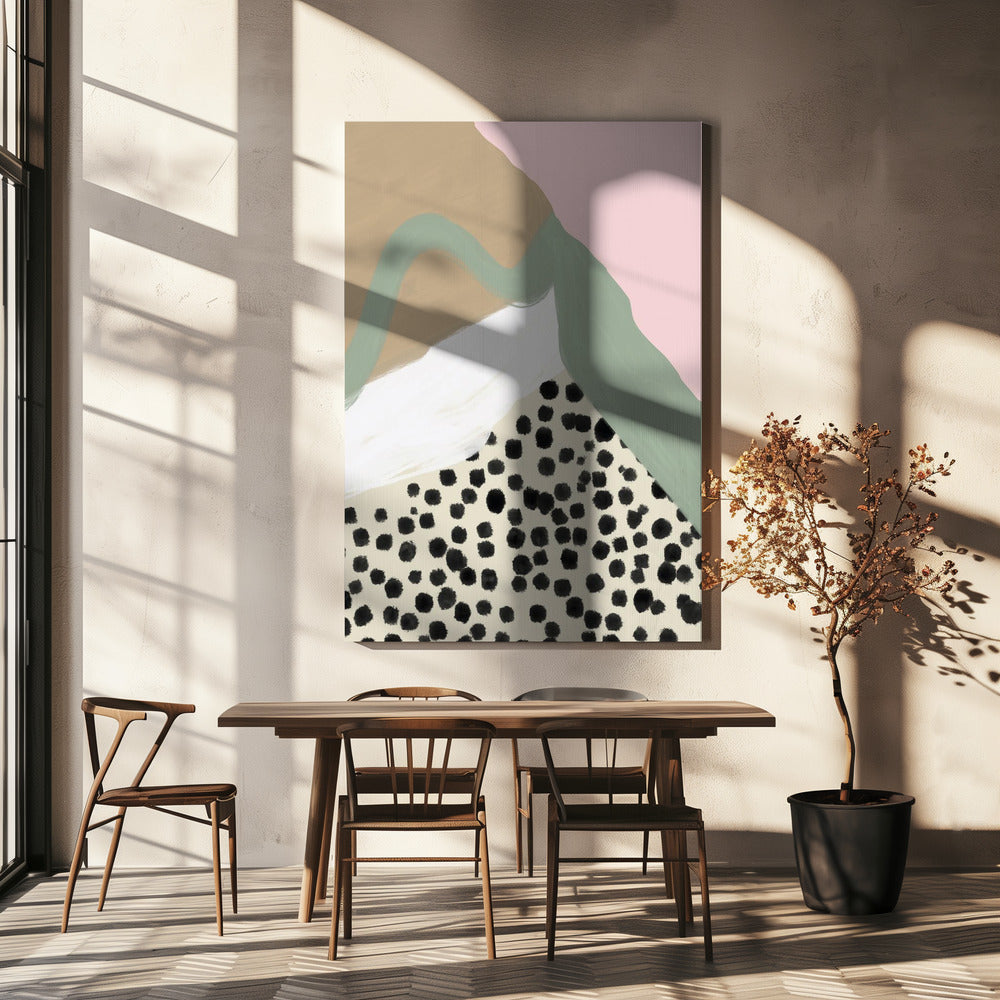Soft Colors with Organic Shapes and Patterns | Canvas