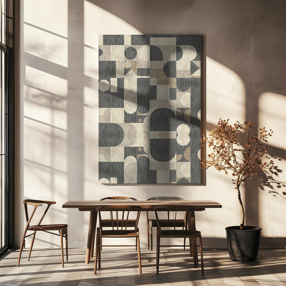 Geometric Pattern with Various Shapes | Canvas