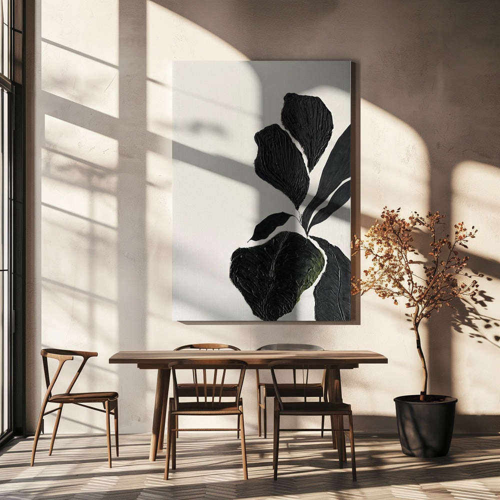 Textured Leaf Elegance | Canvas