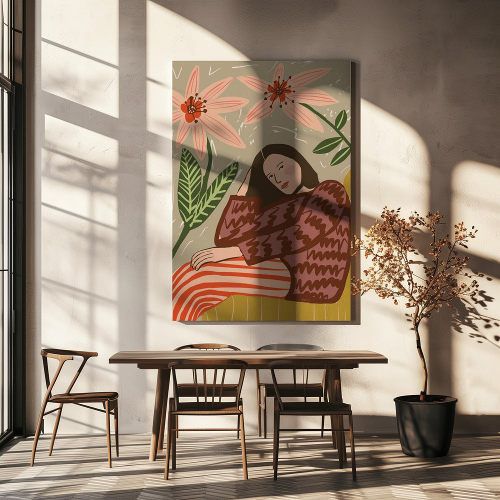 Lady sitting | Canvas