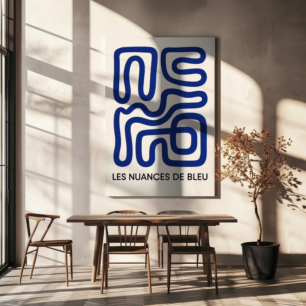 Blue Maze Flow | Canvas