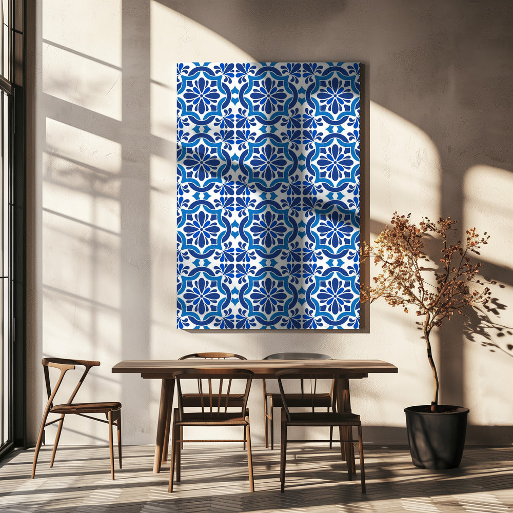 Azulejos Azules Oscuros | Canvas