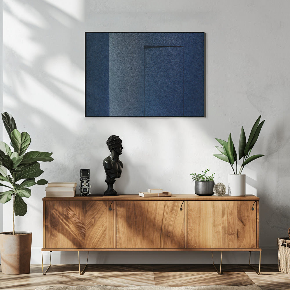 Blue minimalism or a secret door | Poster