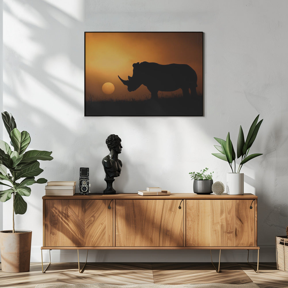 Rhino Sunrise | Poster