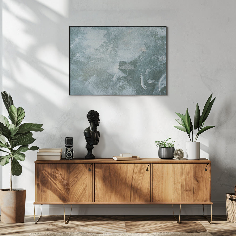 Green and White Acrylic | Poster