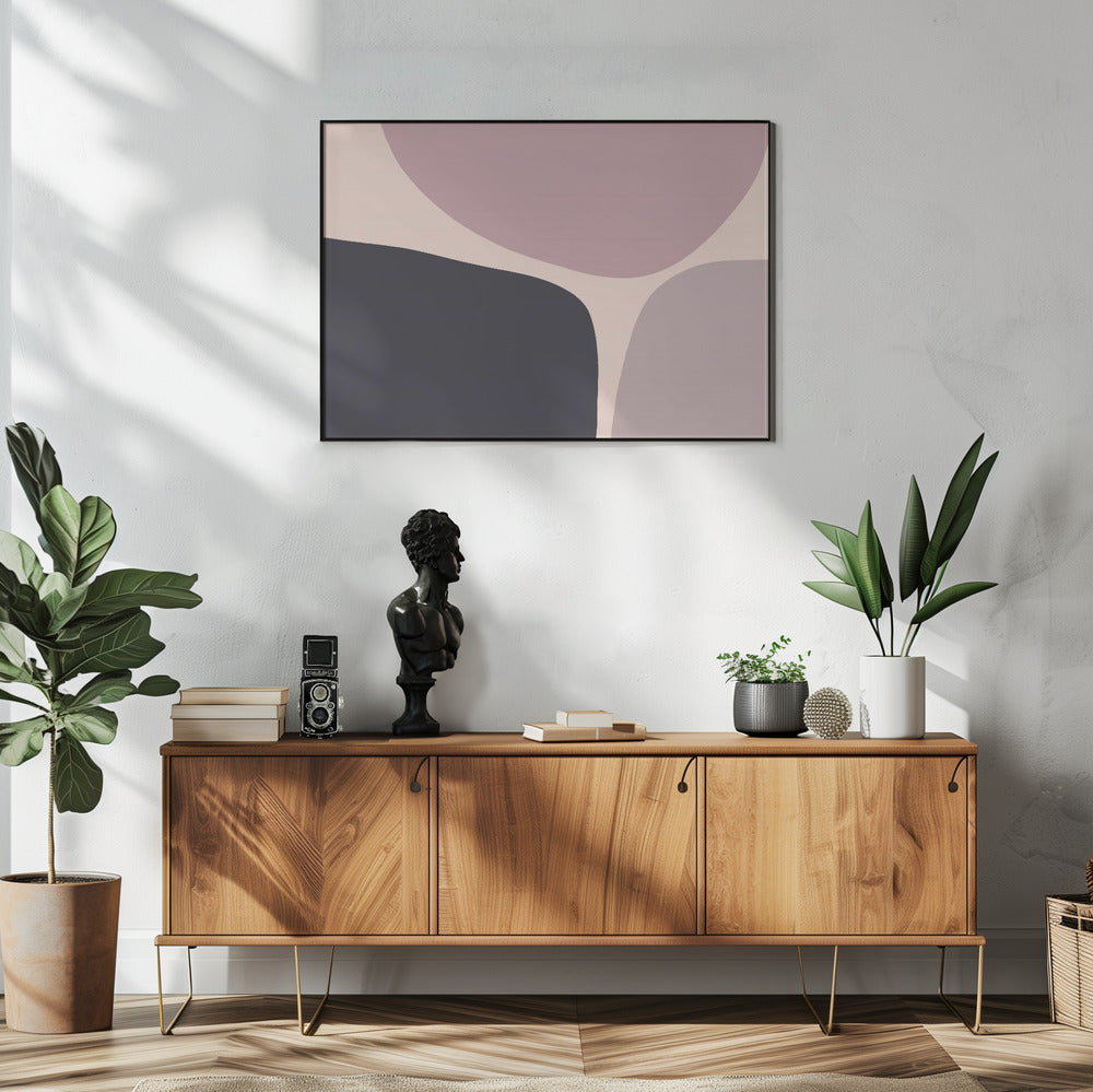 Organic Shapes In Muted Tones | Poster