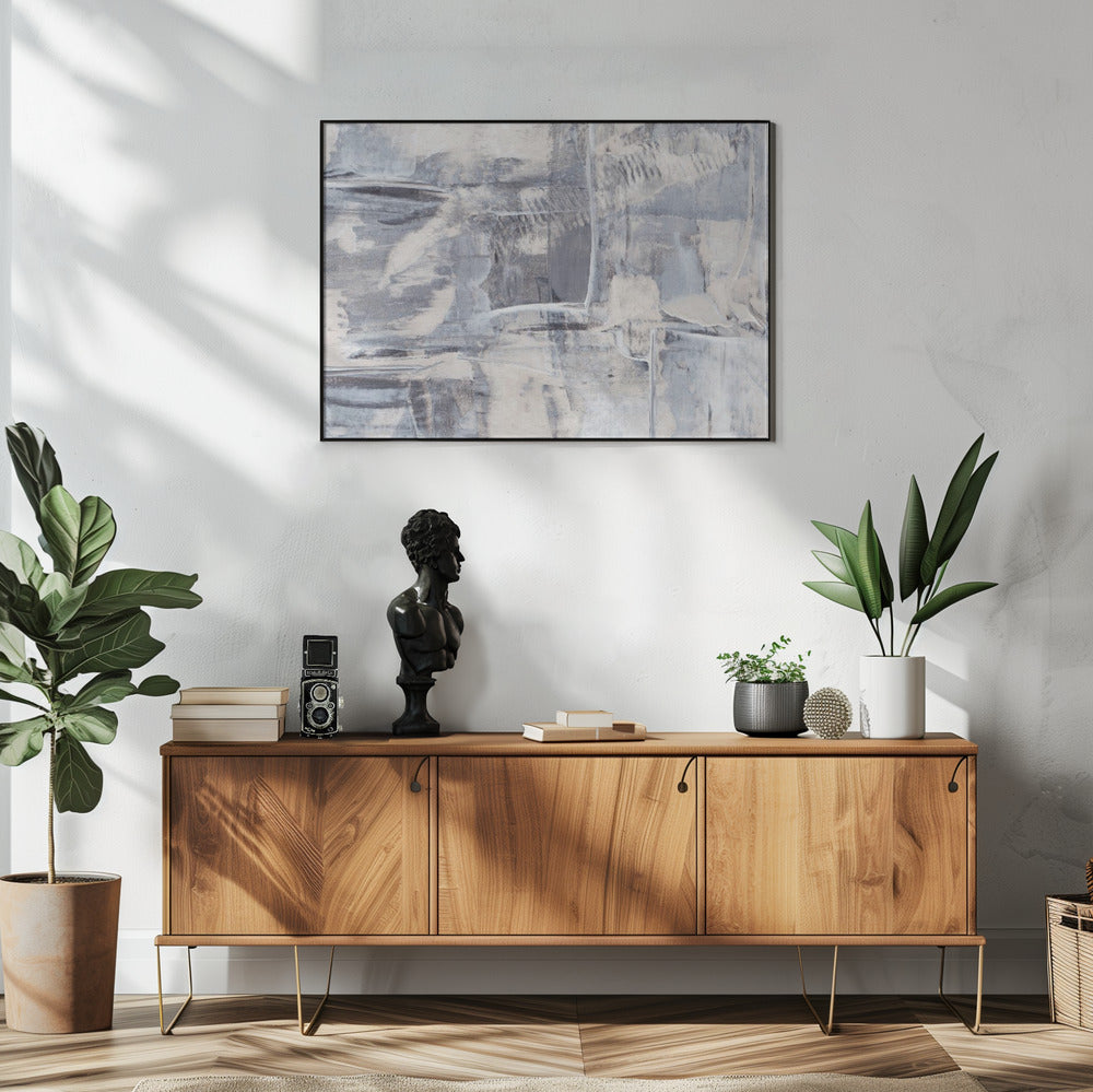 Textured Brushstrokes with Muted Tones | Poster
