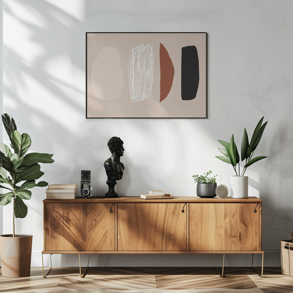 Organic Shapes in Neutral Tones | Poster