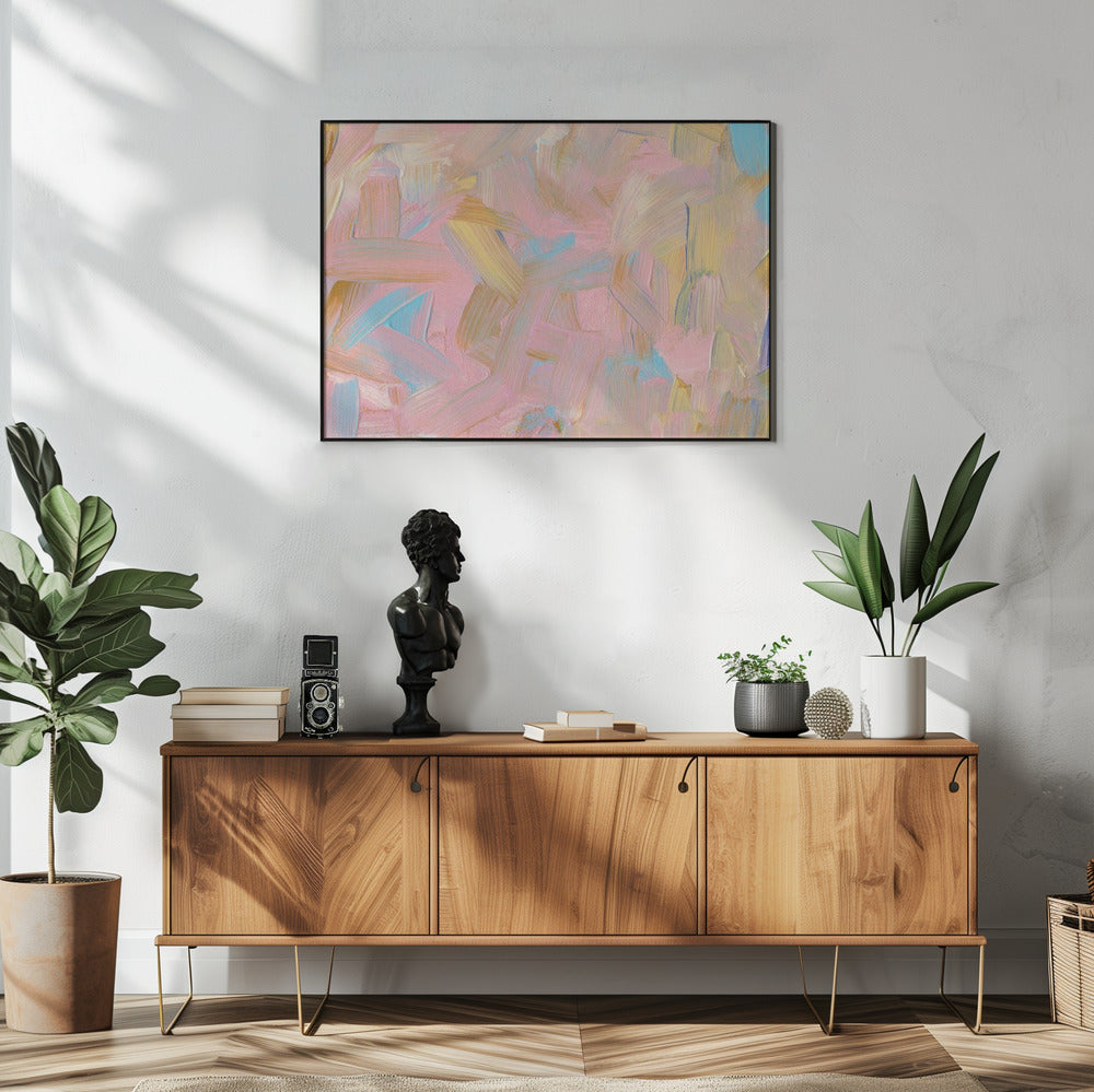 Vibrant Brushstrokes in Pastel Hues | Poster