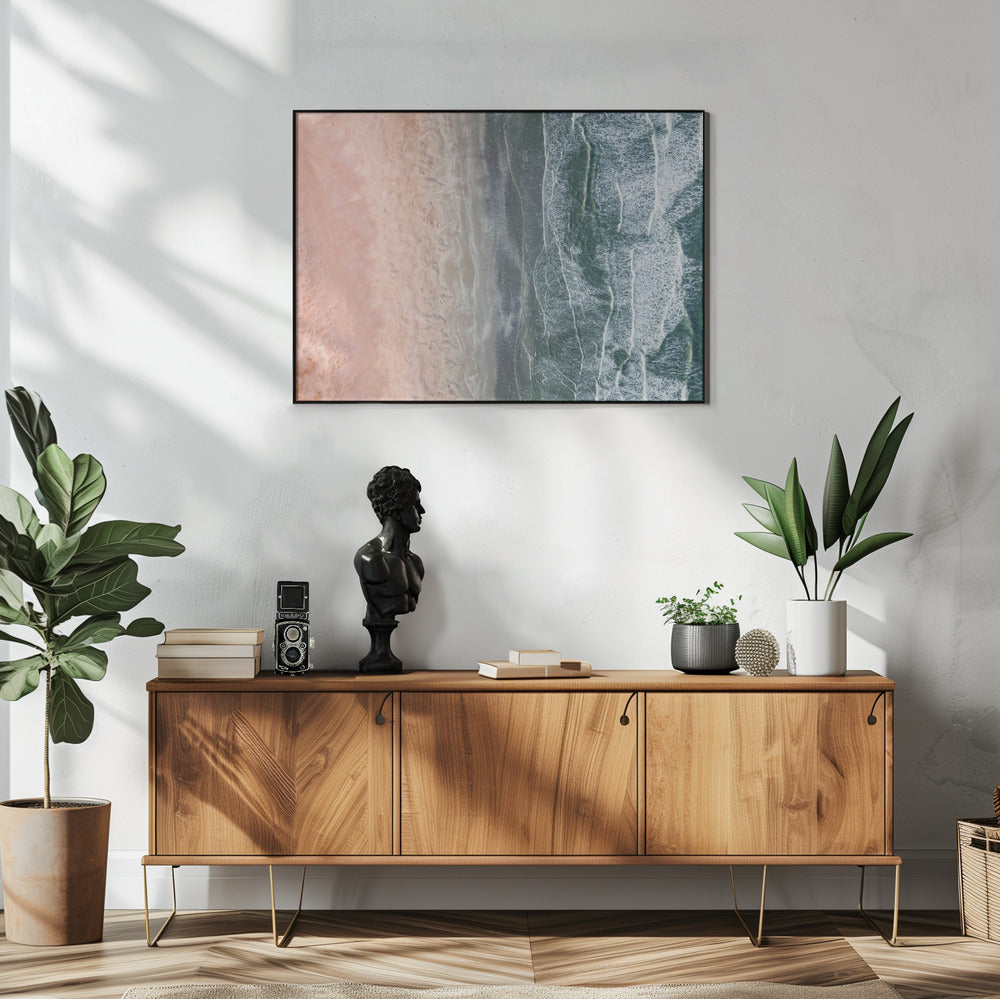 Pink and blue coastal | Poster